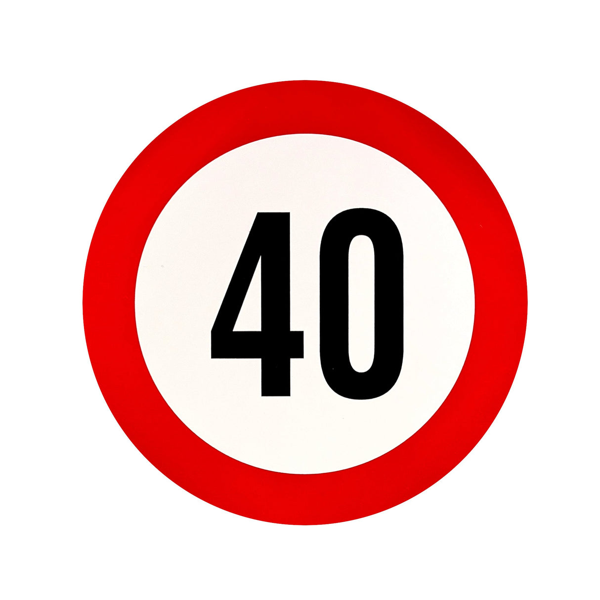 Reflective Speed Limit Sticker – 13 cm & 19 cm