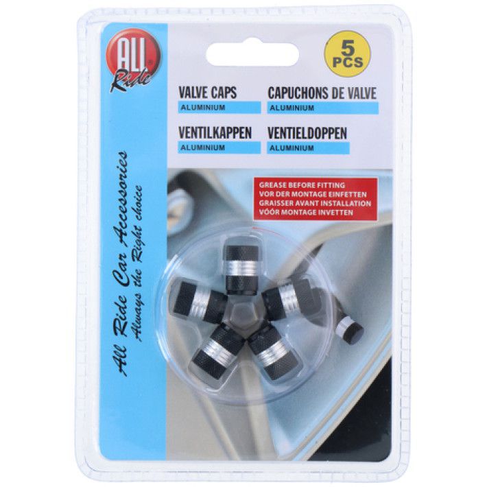 Aluminum Valve Cap Set – 5 Pieces
