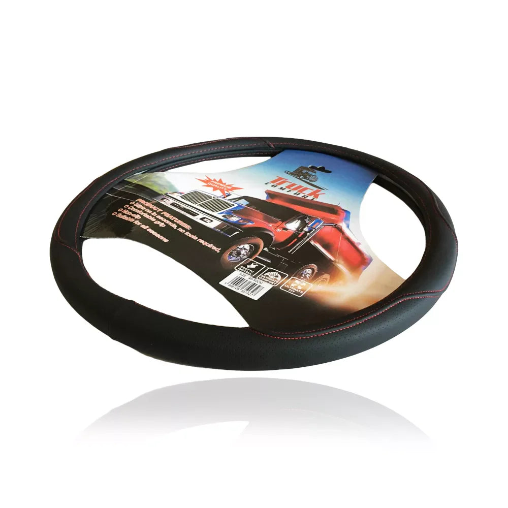 Patterned Leather-Effect Steering Wheel Cover