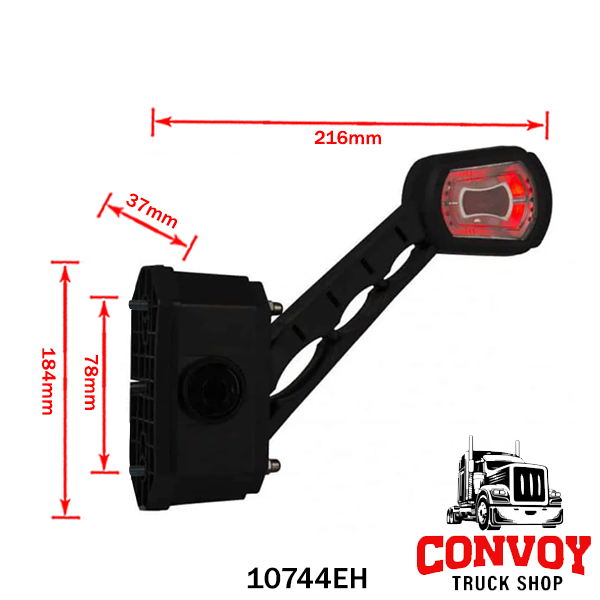 Straight LED Marker Lamp with Integrated Reverse Sensor – 3 Functions