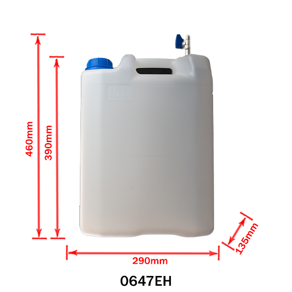 Tanica in plastica con rubinetto metallico