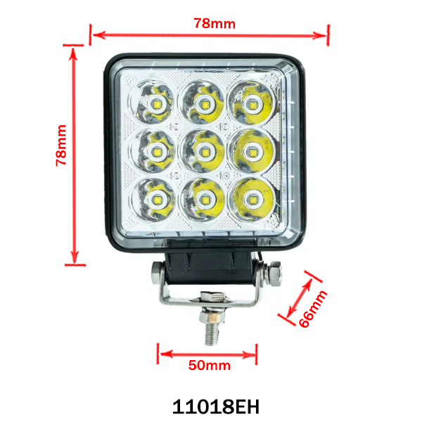 LED Work Light Square Combo Beam 12/24V