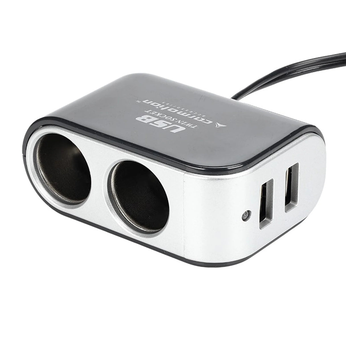 Dual Car Cigarette Lighter Splitter with 2 USB Ports 3.1A