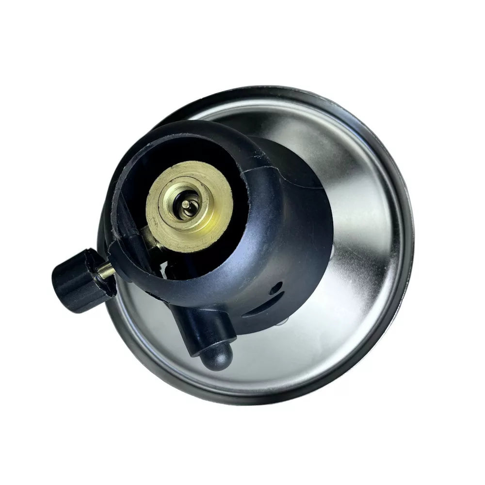 Testa per fornello da campeggio con accensione piezoelettrica per bombola a valvola 7/16 (500 g)