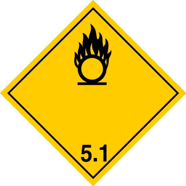 ADR Numbered Hazard Label Sticker