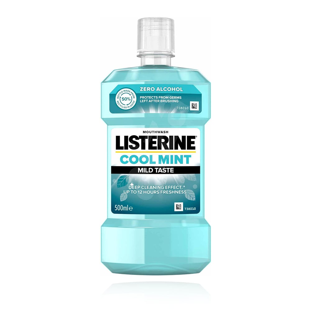 Listerine Cool Mint Mild Taste – Bain de bouche menthe douce 500 ml