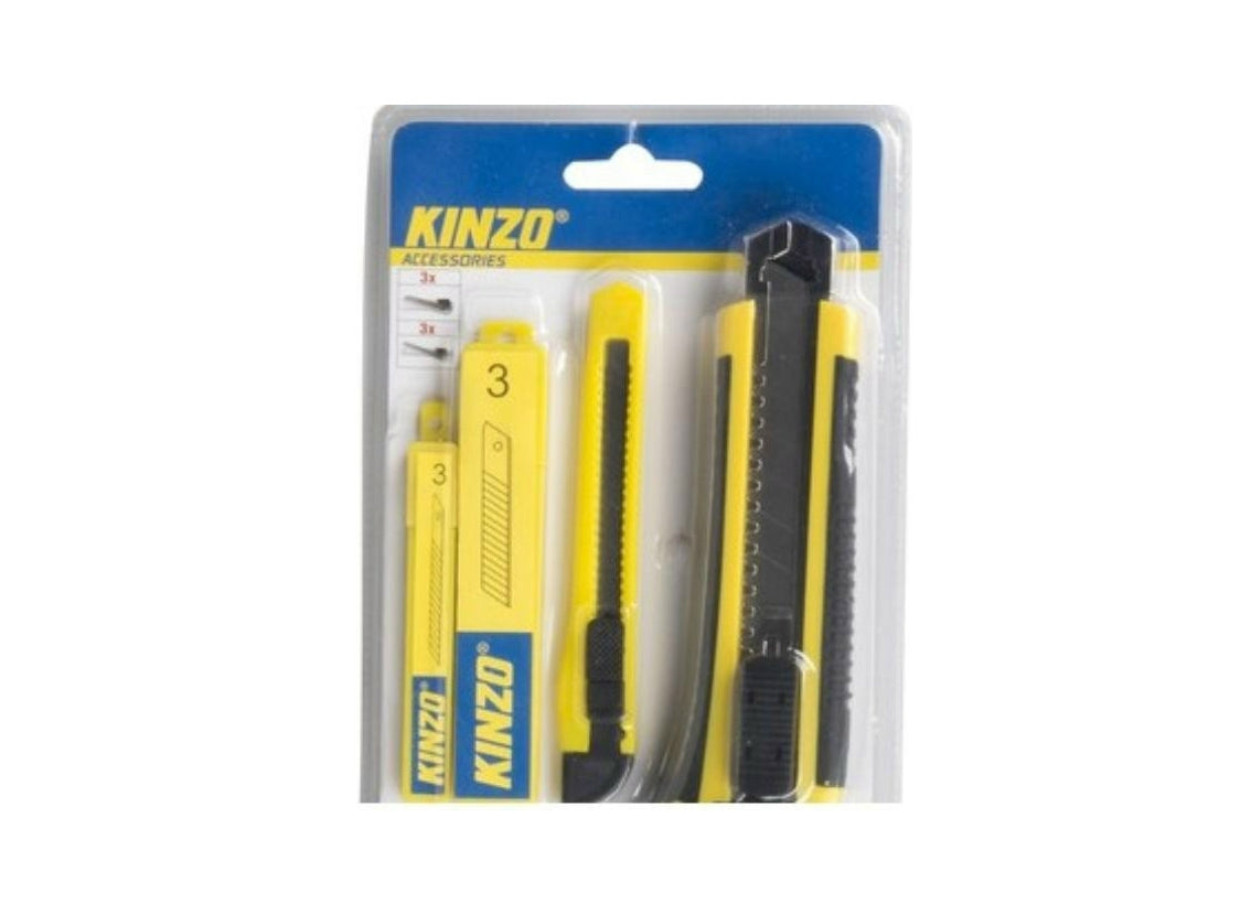 KINZO Utility Knife Set – 2 Knives & 6 Snap-Off Blades