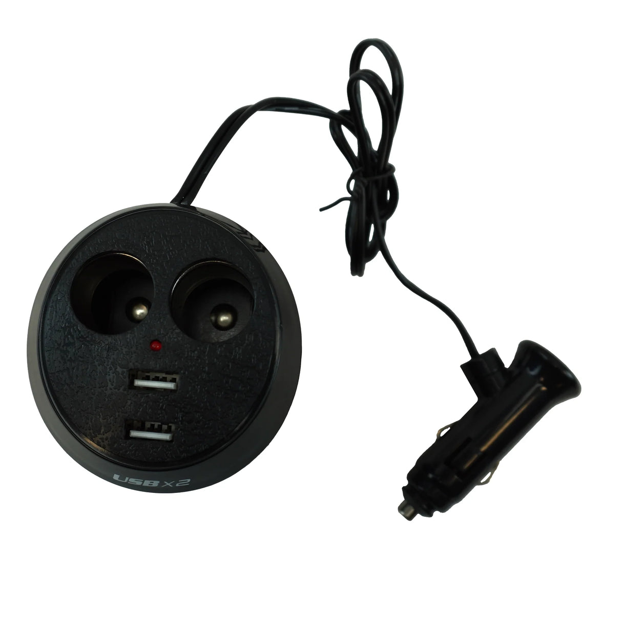 Dual Car Cigarette Lighter Splitter with 2 USB Ports for Cup Holder