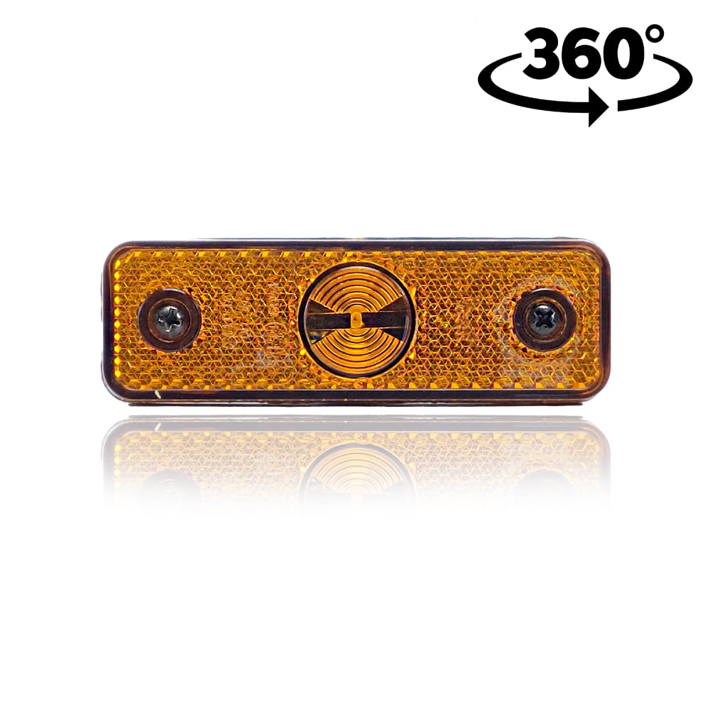 Flatpoint Aspöck Amber LED Side Marker Light – Recessed Mount