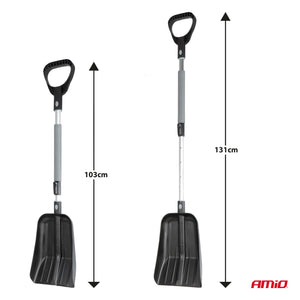 Telescopic Snow Shovel with Aluminum Handle, 103–131cm