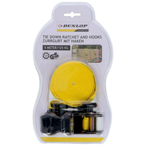 Cargo Tie-Down Strap 350 kg 5 m Yellow TÜV Certified