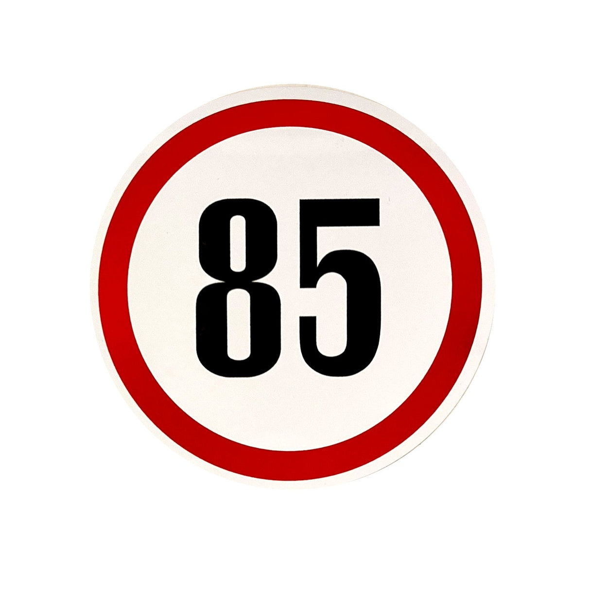 Reflective Speed Limit Sticker – 13 cm & 19 cm