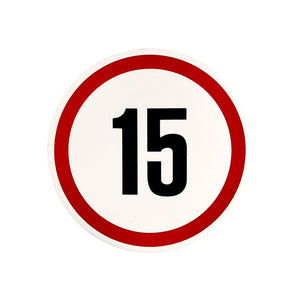 Reflective Speed Limit Sticker – 13 cm & 19 cm