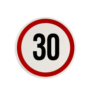 Reflective Speed Limit Sticker – 13 cm & 19 cm