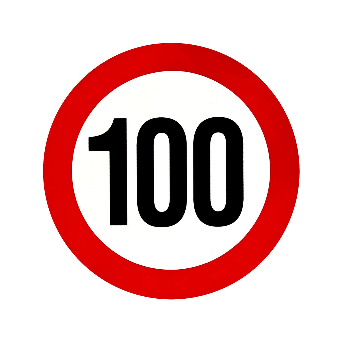 Reflective Speed Limit Sticker – 13 cm & 19 cm