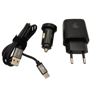 USB Type-C Charging Kit with Car Adapter – 3in1