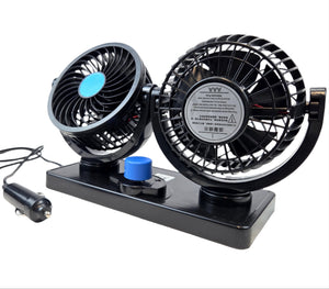 Double Head Car Fan 2x15cm