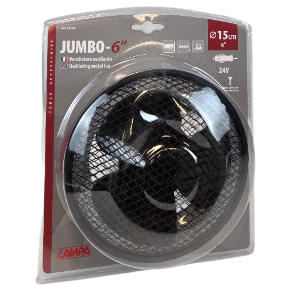 24V Screw-Mounted Fan, 15 cm