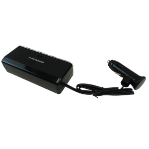 3-Socket Car Cigarette Lighter Adapter with 2 USB Ports