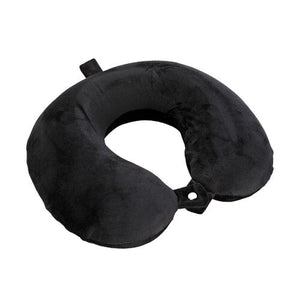 Memory Foam Neck Pillow – Black