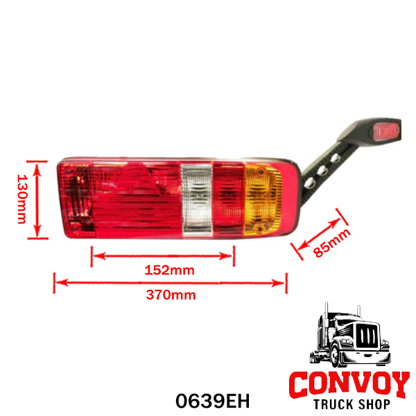5-Chamber Rear Lamp with Triangle Reflector for Krone Trailers by TangDe