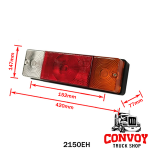 Universal 3-Chamber Rear Light (Non-Reflective)