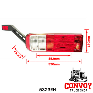 5-Chamber Rear Lamp for Krone with Triangular Reflector and Rubber Sidemarker - Dasteri
