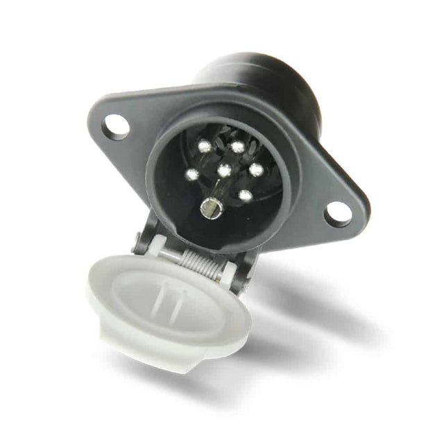 7-Pin 24V Plastic Electrical Socket for Trucks and Trailers