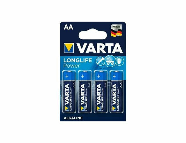 VARTA Longlife Power AA Alkaline Batteries 1.5V - Pack of 4
