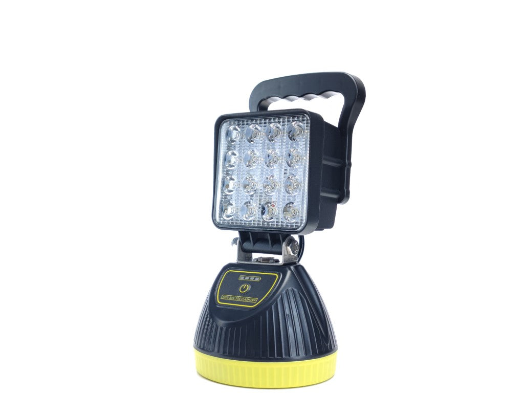 Rechargeable Magnetic LED Work Light, Square, 12/24V