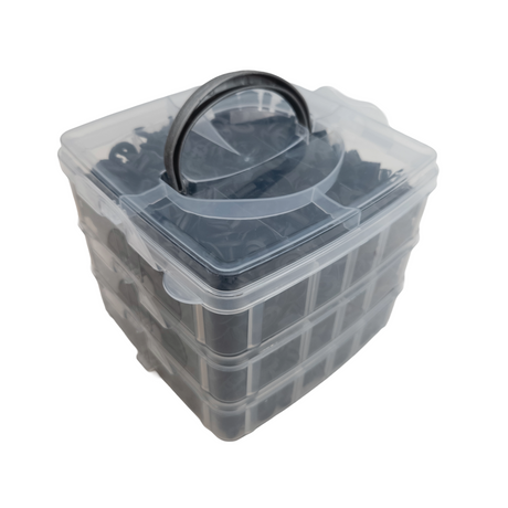 Plastic Fastener Set – 16 Types, 625 pcs