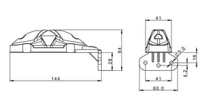 LED Position Lamp Red-White-Amber with Holder