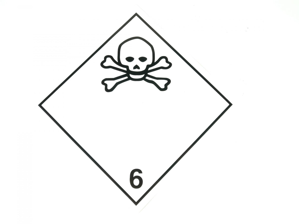 ADR Numbered Hazard Label Sticker