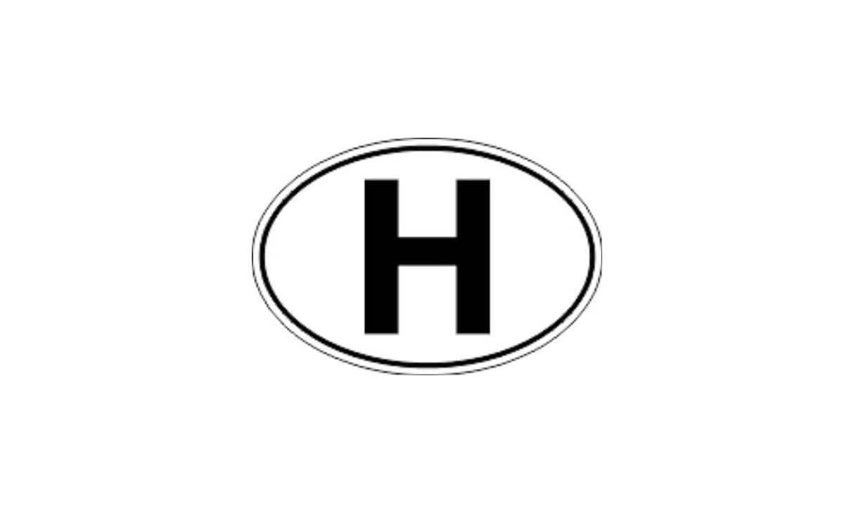 Large Classic H Sticker / Hungary