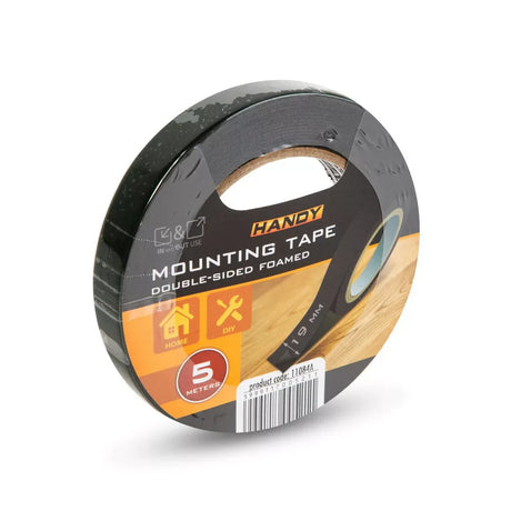 Double-Sided Outdoor Foam Mounting Tape Black 5m x 19mm