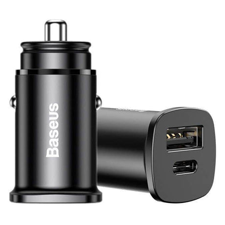 Baseus Square Metal Car Charger USB A + C 30W PPS (PD 3.0 QC4.0 SCP AFC)
