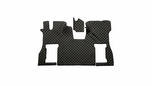 Quilted Faux Leather Floor Mat Set for Scania S (2017+) Flat-Floor Cab