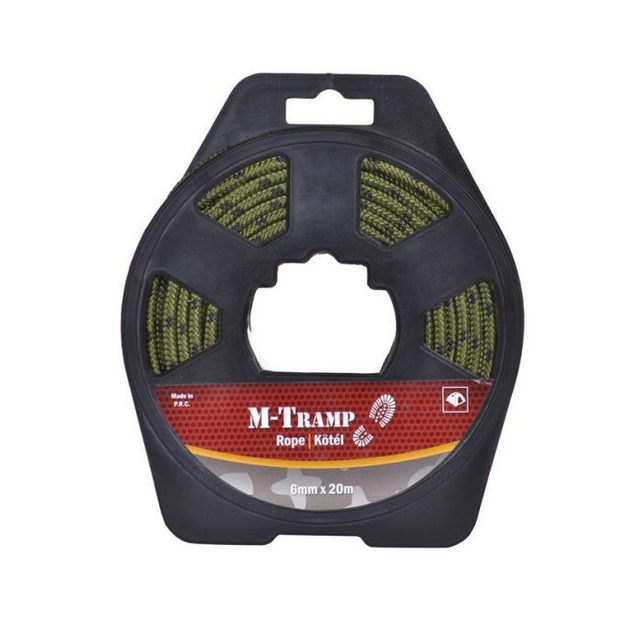 Outdoor Utility Rope, Black/Green, 6 mm x 20 m