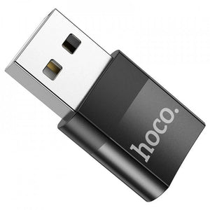HOCO UA17 USB 2.0 auf USB-C Adapter – Schwarz