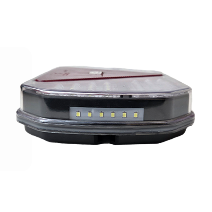 LED Rear Light, 6-Function, Triangle Reflector, 12V-24V