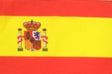 Spanische Flagge mit Stab (30x45 cm)