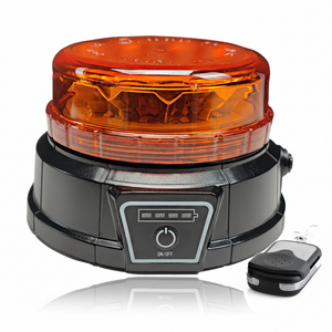 Ultraflache LED-Warnleuchte Gelb mit Magnetfuß und Funkfernbedienung