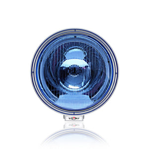 Round High Beam Spotlight with Blue Lens – 223mm